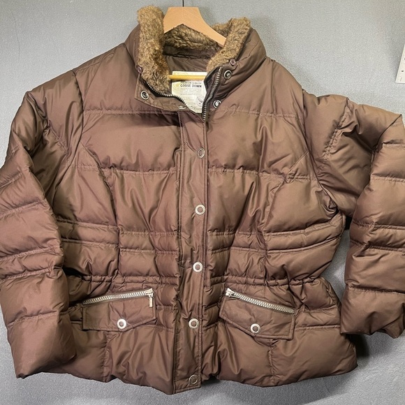 Eddie Bauer Goose down M700 Brown Coat Womens 2XL Brown Warm Winter - Picture 1 of 7